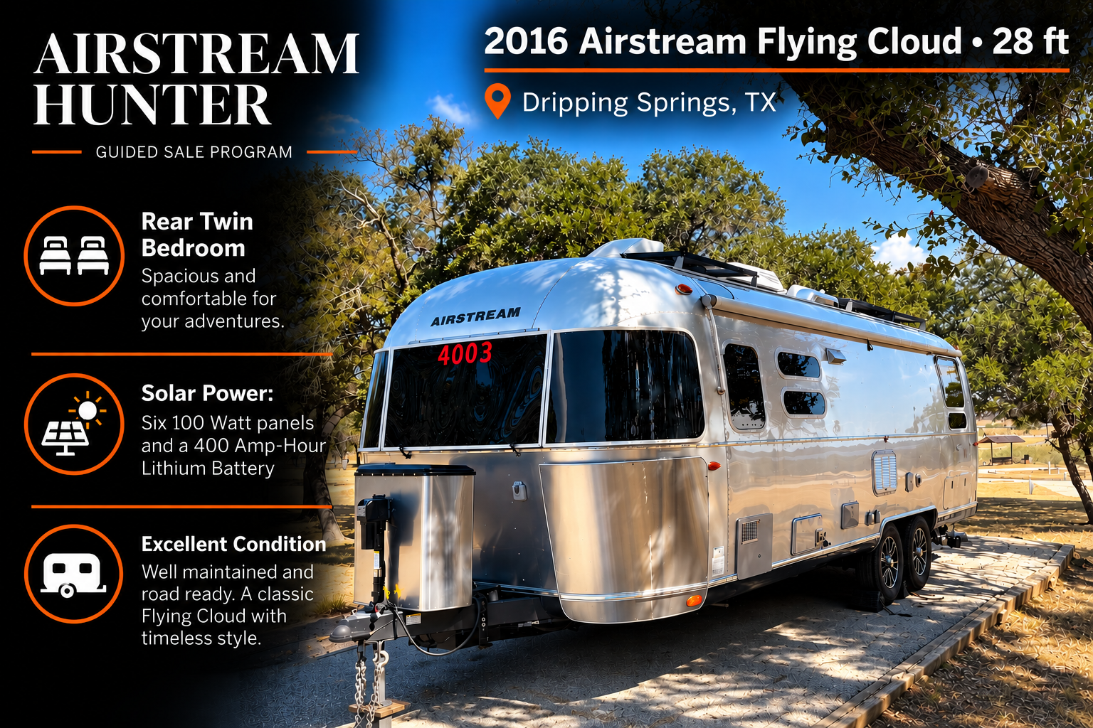 2016 Airstream Flying Cloud — $57,000