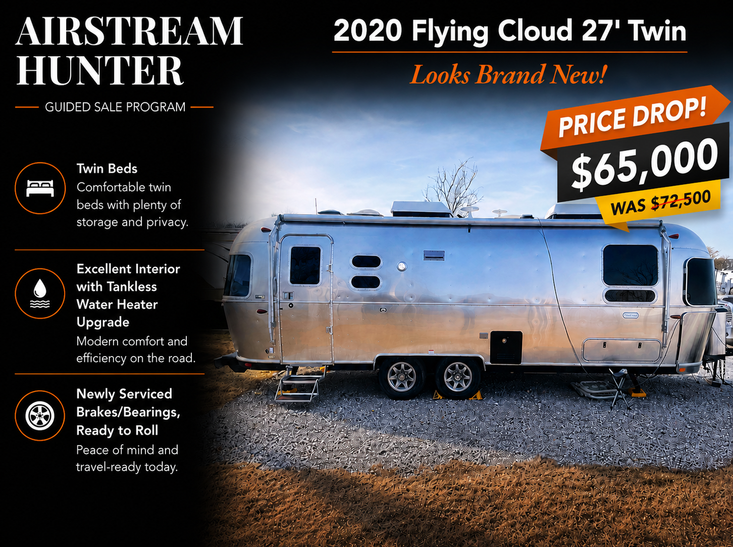 2020 Airstream Flying Cloud — $65,000