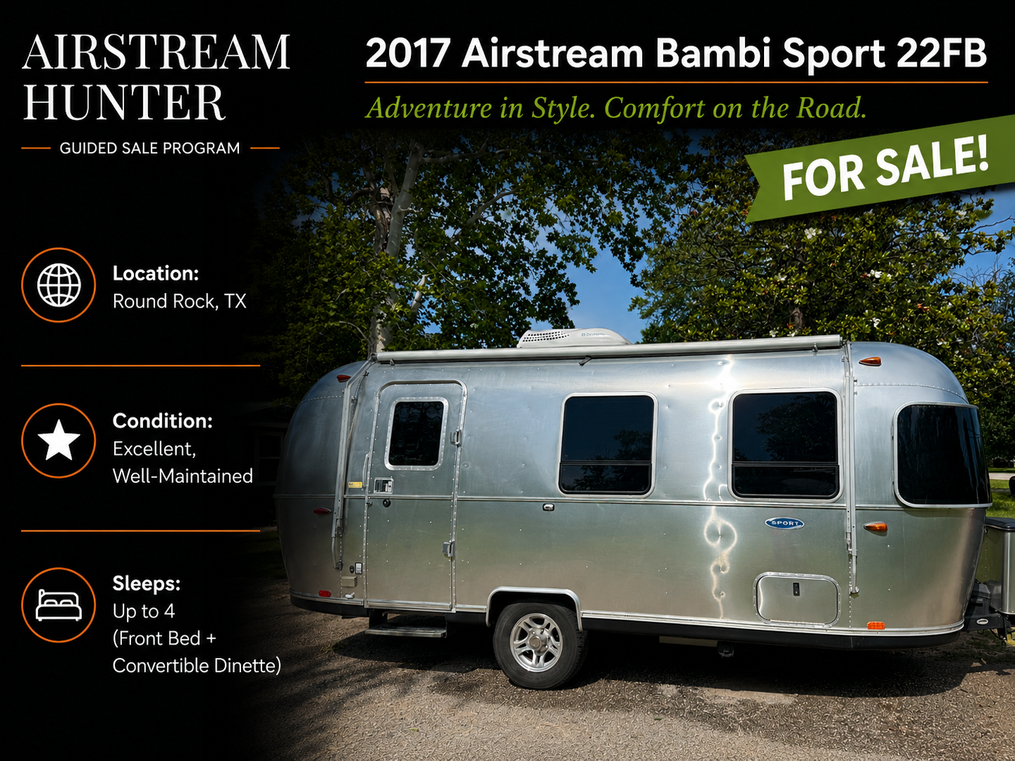 2017 Airstream Sport — $37,500