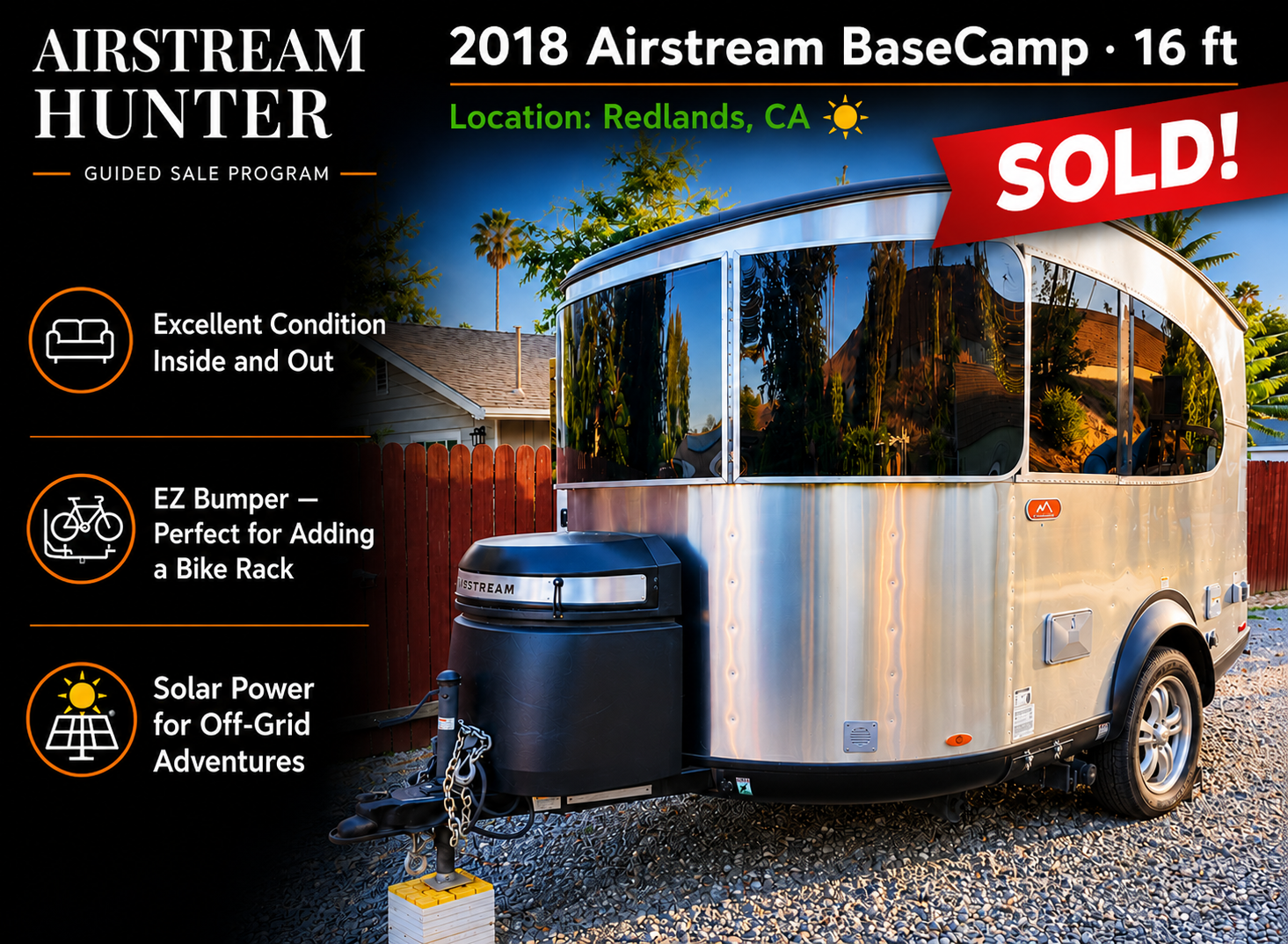2018 Airstream BaseCamp — $23,900