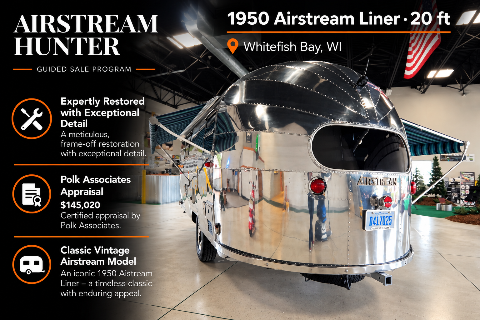 1950 Airstream Liner — $85,000
