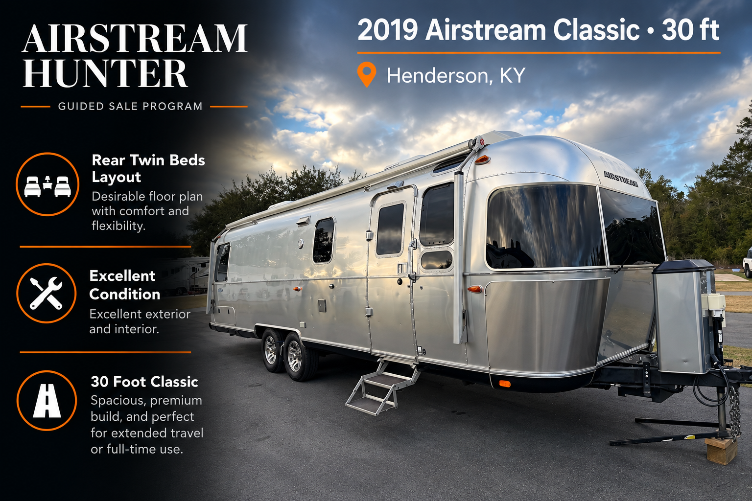 2019 Airstream Classic — $78,500